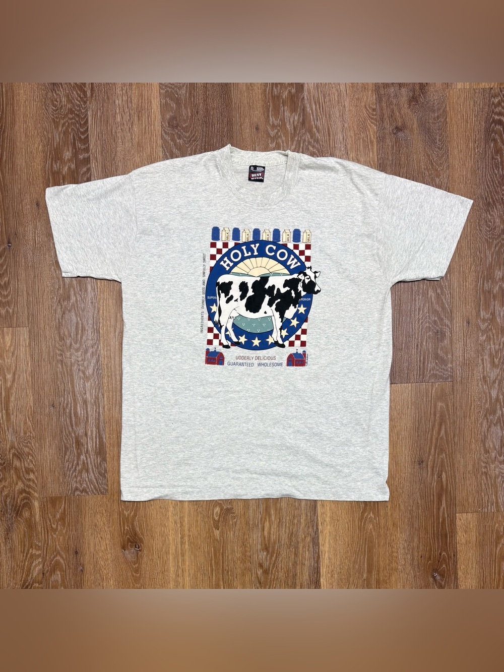 Vintage  Light Gray 'Holy Cow'